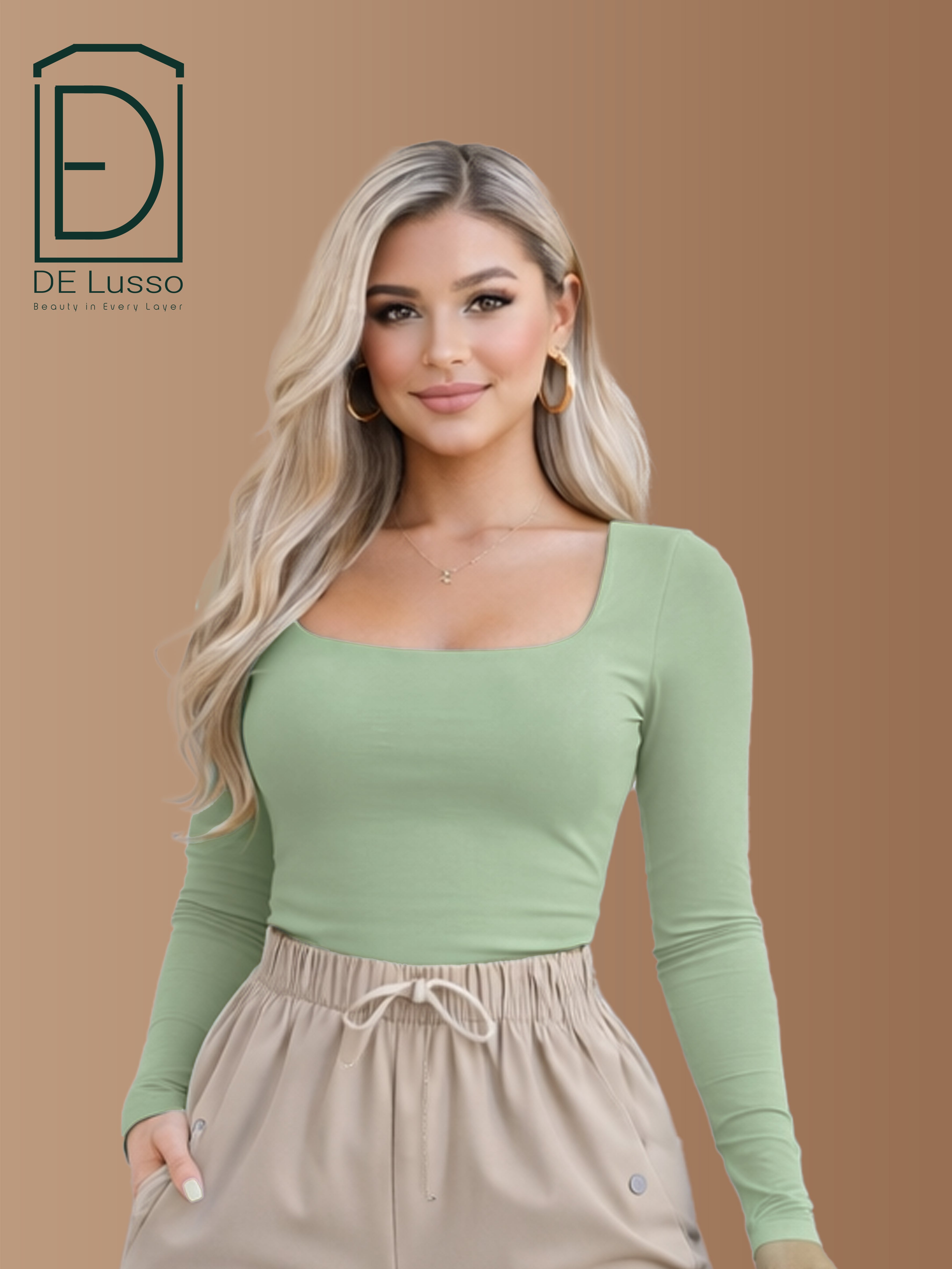 Square Neck Long sleeve